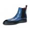 Emilio Franco "Guido" Ocean Blue Genuine Italian Calf Leather Ankle Boots.